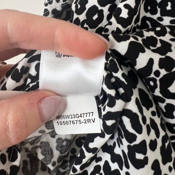 Jones New York Animal Print Plus Size Button Down Loose Flowy Blouse Top Sz 3X - Picture 12 of 13